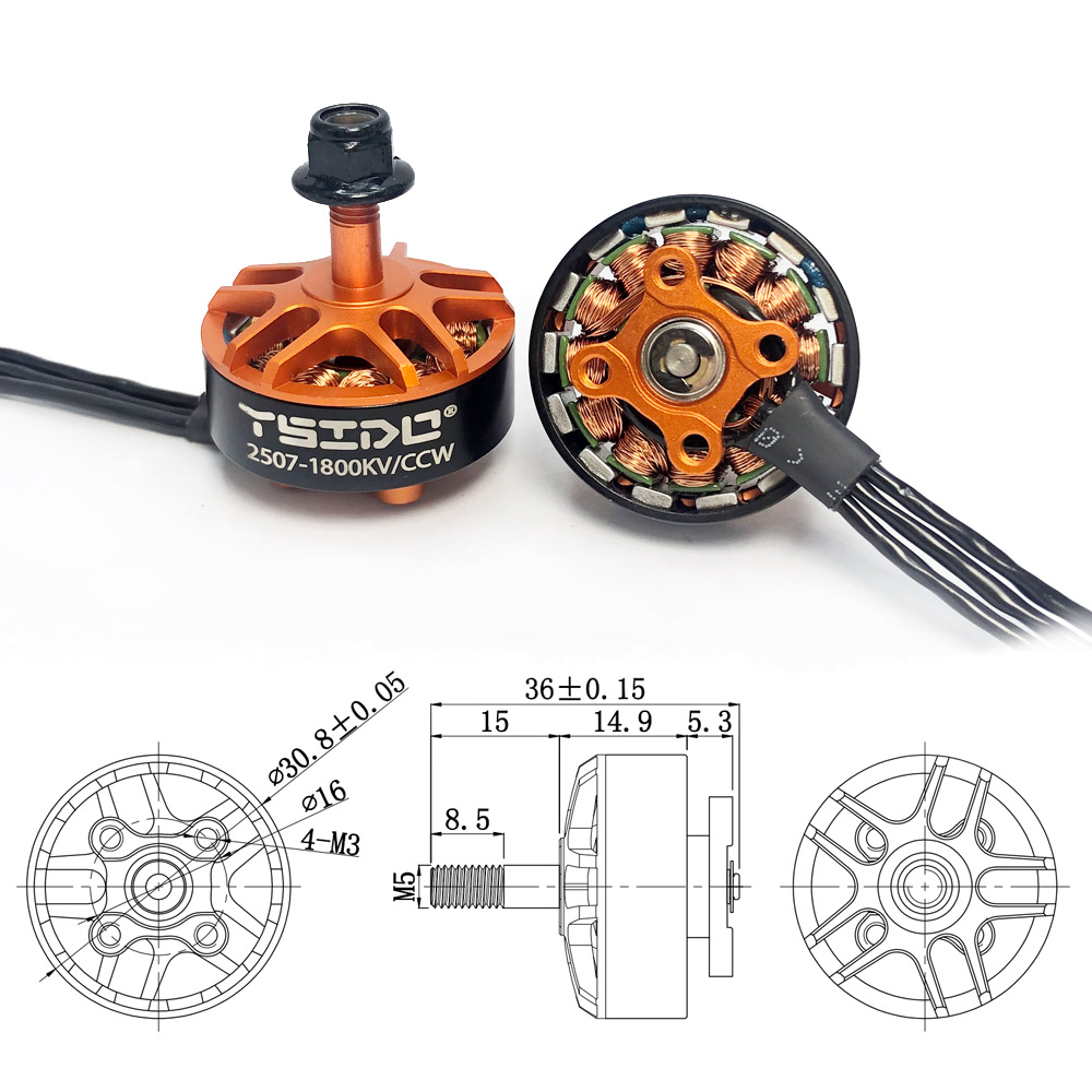 YSIDO 2507 1800KV 3-6S fırçası - Drone Power Distribution Board incelemesi ve fiyatı